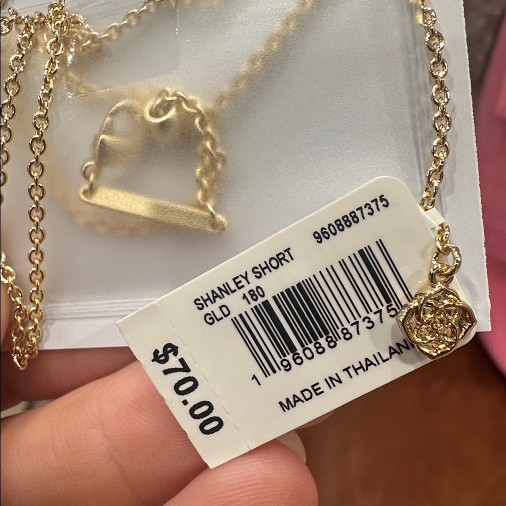 Kendra Scott Gold Opalescent Halo Pendant Necklace - Picture 3 of 3
